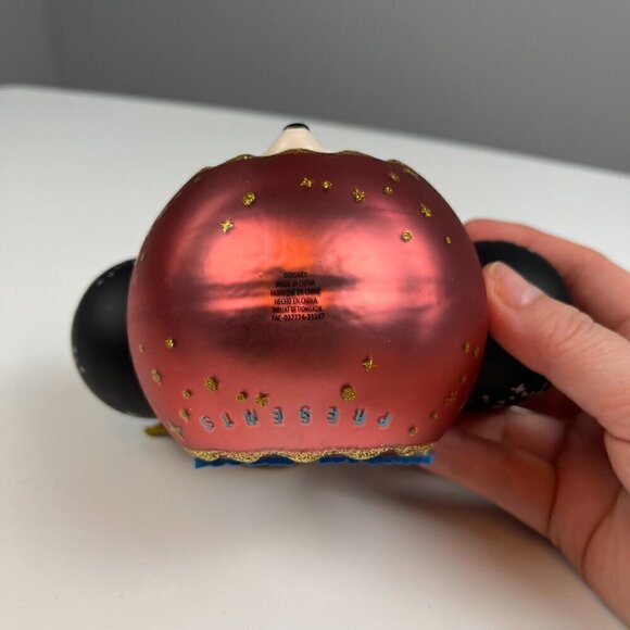 Disney Sunburst Minnie Mouse Mickey Ear Icon Glass Large Ball Ornament 2022 50th - Picture 4 of 5